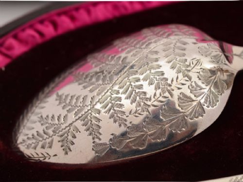 Cased English Silver Christening Set