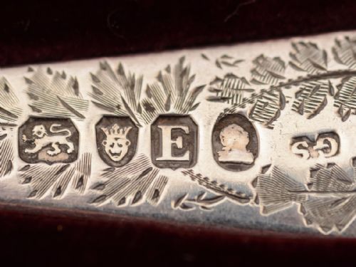 Cased English Silver Christening Set