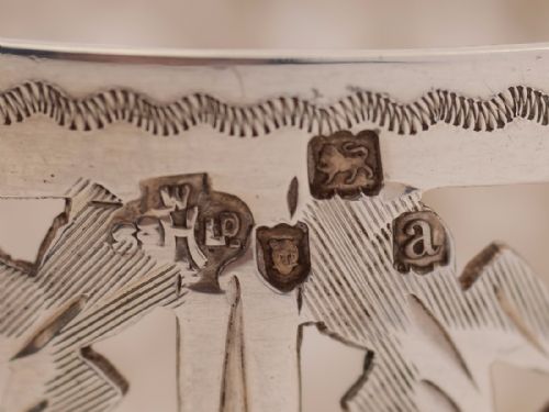 Cased Pair of Victorian Silver Napkin Rings 1896