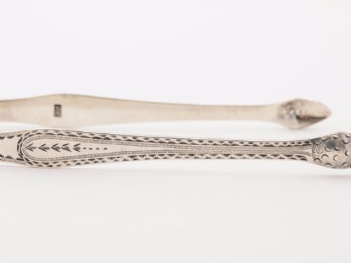 Hester Bateman Silver Sugar Tongs Circa 1800