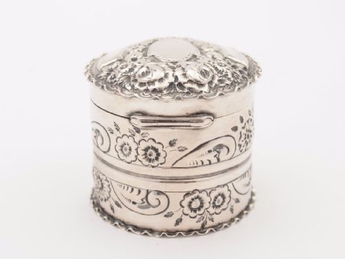 Victorian Silver Vanity Box Birmingham 1894