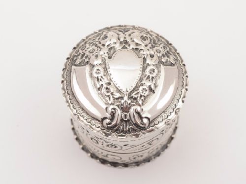 Victorian Silver Vanity Box Birmingham 1894