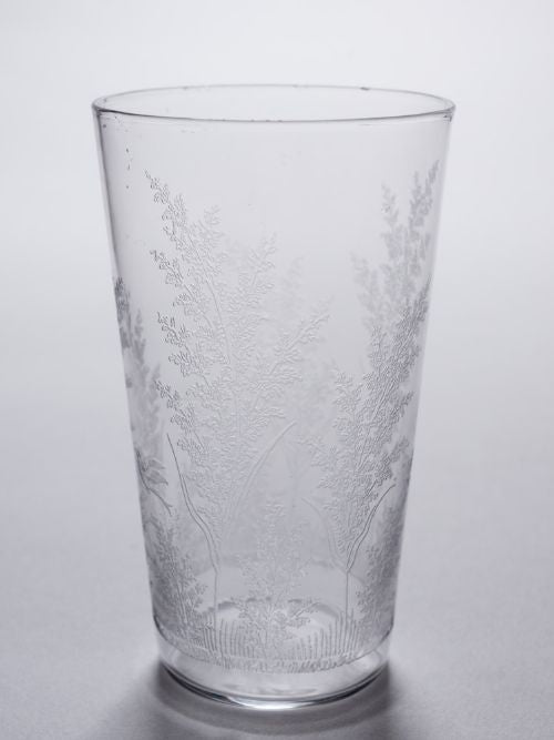 Edwardian Set of 10 Etched Glass Tumblers Circa 1910