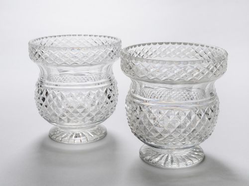 A Pair of Cut Glass Tea Mixing Bowls Circa 1830/40