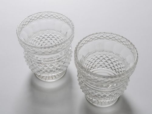A Pair of Cut Glass Tea Mixing Bowls Circa 1830/40
