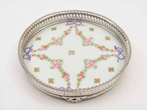 French Paris Porcelain Gallery Tray Circa 1910