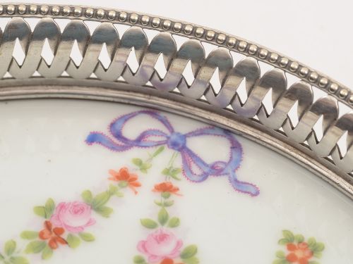 French Paris Porcelain Gallery Tray Circa 1910