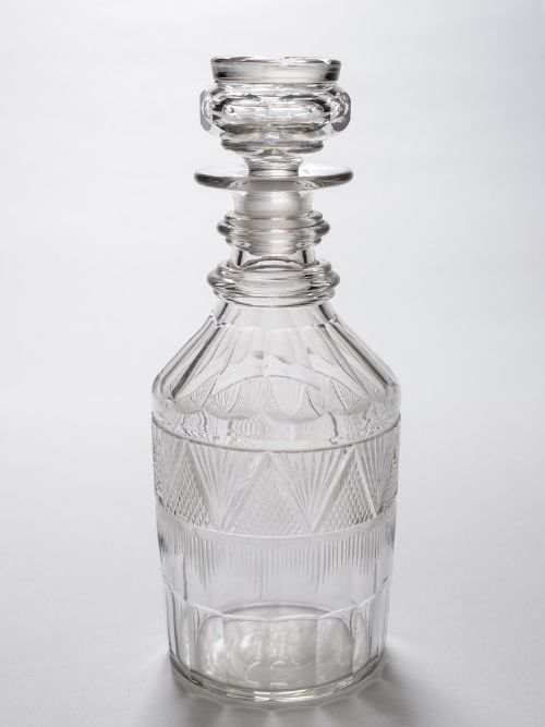 A Pair of Georgian Cut Glass Decanters Circa 1820