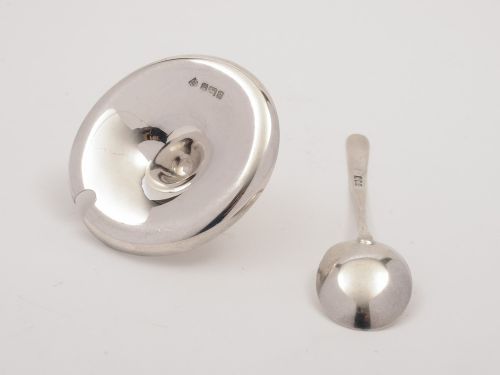 Edwardian Silver Lidded Cut Glass Preserve Pot 1908