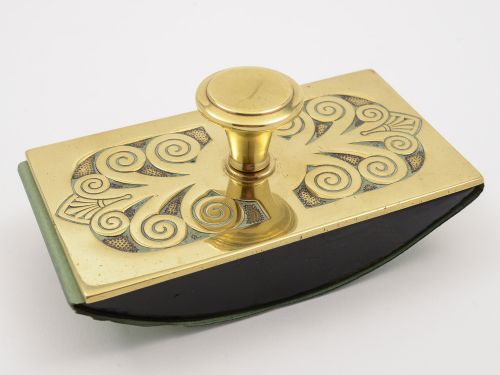 Art Nouveau Brass Rocker Blotter Circa 1900