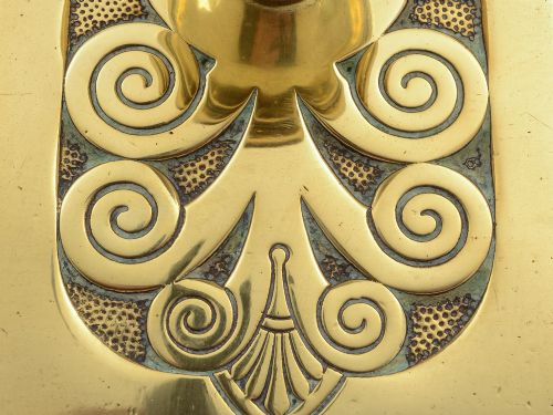 Art Nouveau Brass Rocker Blotter Circa 1900