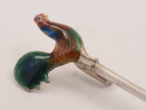 Set of 12 Silver and Enamel Cocktail Sticks 1928