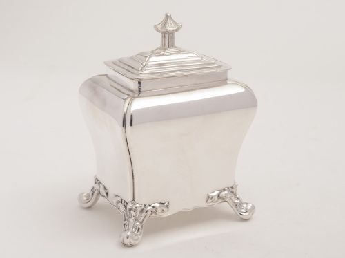 Victorian Sheffield Plated Tea Caddy Circa 1840