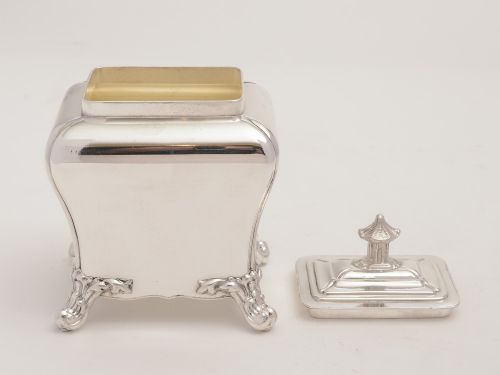 Victorian Sheffield Plated Tea Caddy Circa 1840