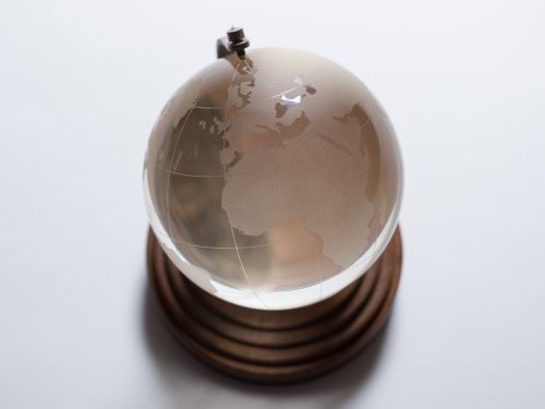 Glass Globe Paperweight Circa 1920