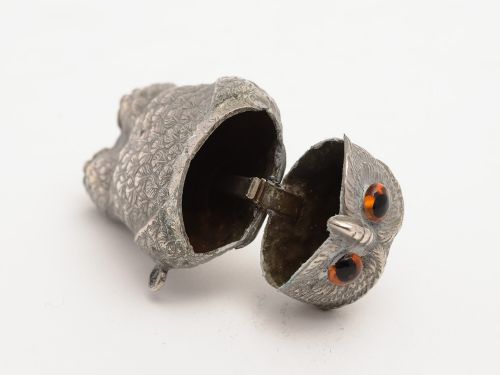 Novelty Victorian Owl Vesta Circa 1890