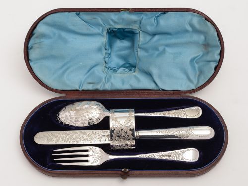 Victorian Cased Christening Set Circa 1890