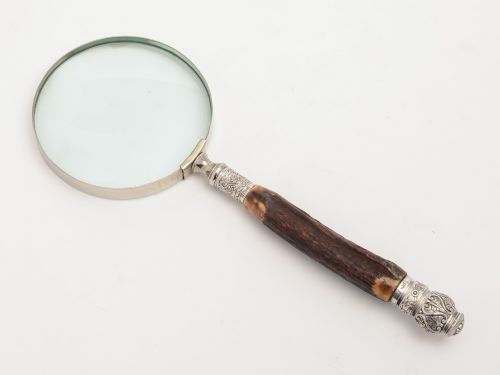 Victorian Antler Handled Magnifying Glass Circa 1889