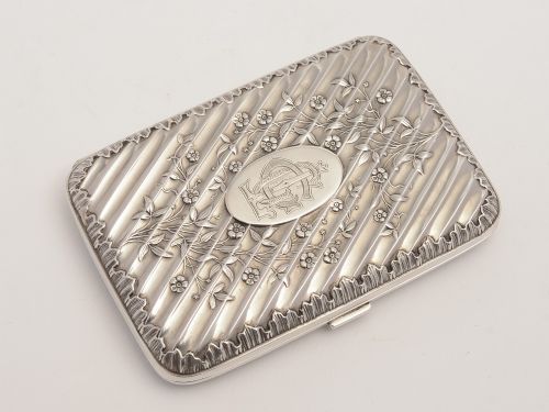 Victorian Silver Cigar Case Sheffield 1897