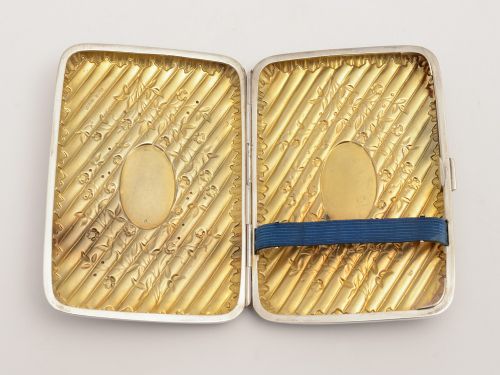 Victorian Silver Cigar Case Sheffield 1897