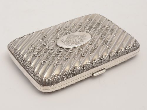 Victorian Silver Cigar Case Sheffield 1897