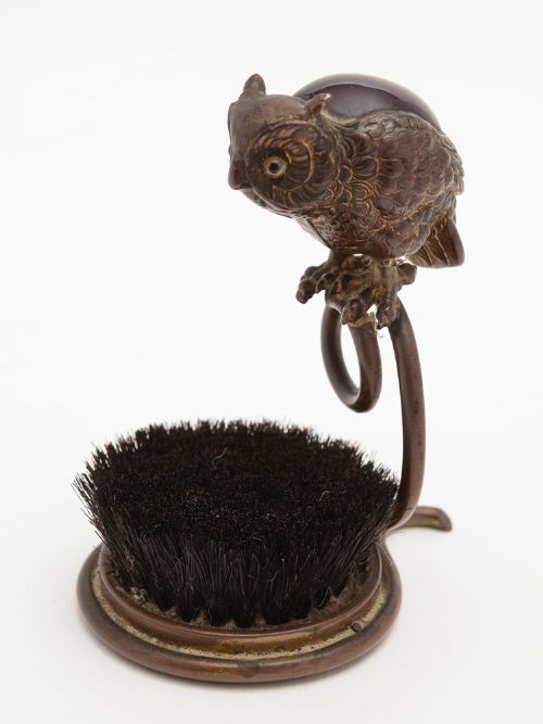 Victorian Novelty Owl Brush Wipe Circa 1880