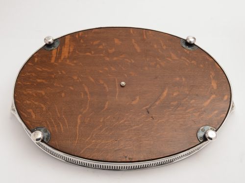 Large Victorian Oak Gallery Tray Circa 1890