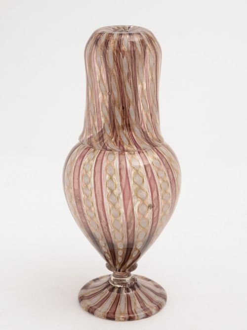 Purple Venetian Revival Carafe with Tumbler Circa 1880