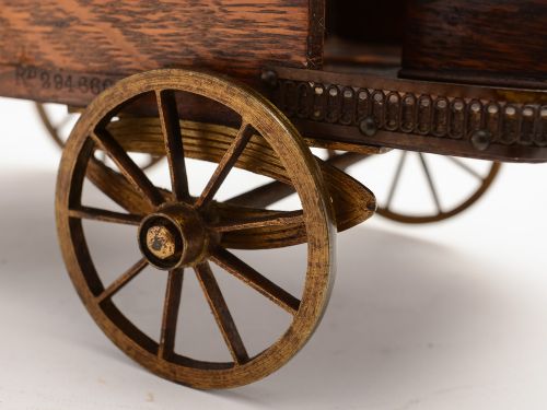 Victorian Oak Smokers Companion Wagon Circa 1880
