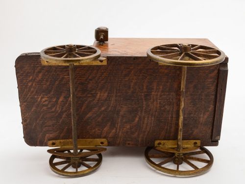 Victorian Oak Smokers Companion Wagon Circa 1880