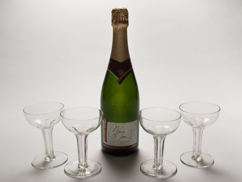 Set of 4 Edwardian Hollow Stem Champagnes Circa 1900