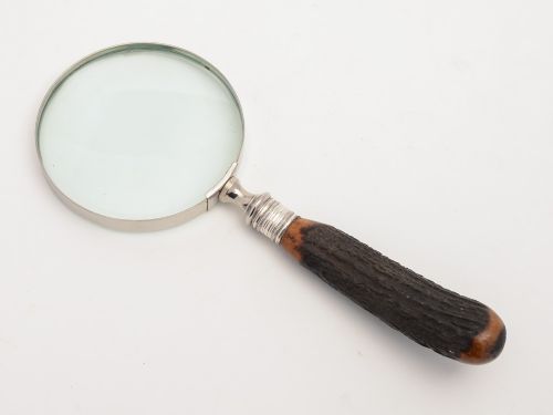 Antler Handled Magnifying Glass Sheffield 1928