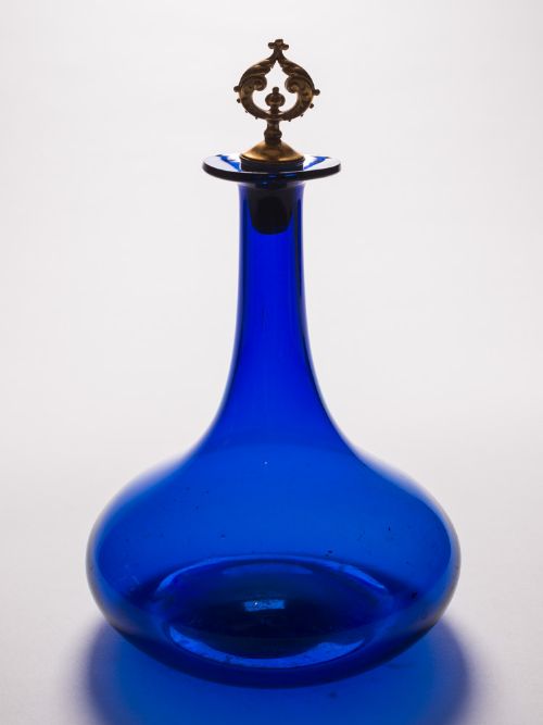 Georgian Bristol Blue Glass Decanter Circa 1810