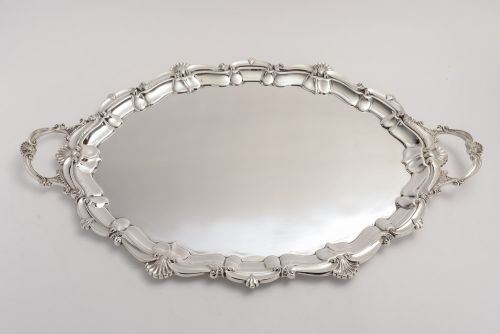 Edwardian Large Oval Serving Tray Circa 1900