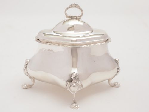 Edwardian Silver Tea Caddy Chester 1902