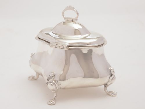 Edwardian Silver Tea Caddy Chester 1902