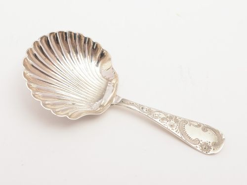 Edwardian Silver Tea Caddy Spoon Sheffield 1905