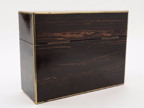 Victorian Coromandel Cased Three Bottle Tantalus