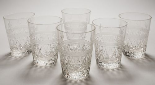 Set of Edwardian Glass Tumblers Circa 1910