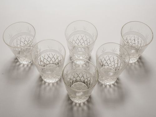 Set of Edwardian Glass Tumblers Circa 1910