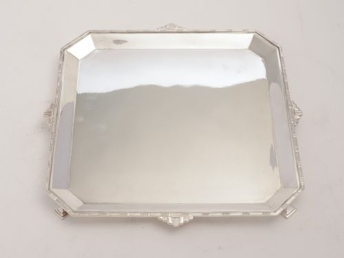 Art Deco Silver Plated Salver Circa 1925