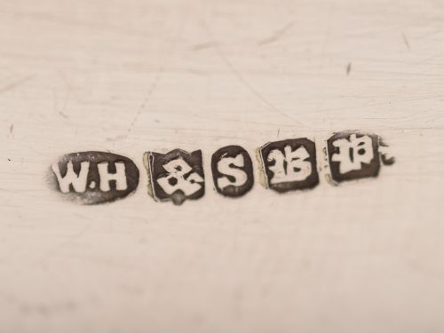 Pair of Arts & Crafts Ebony Handled Salad Servers Circa 1900