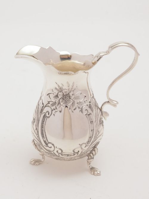 Edwardian Silver Cream Jug Birmingham 1902