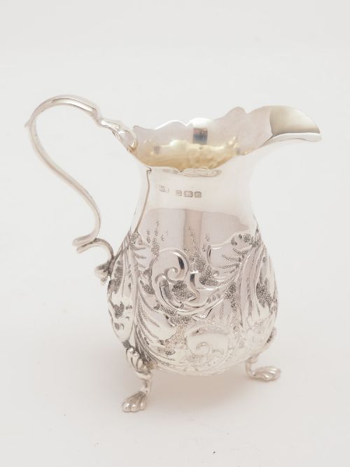 Edwardian Silver Cream Jug Birmingham 1902