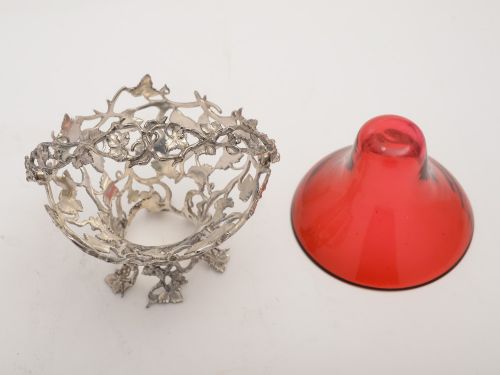 Victorian Cast Silver Plated Sweetmeat Dish Circa 1880