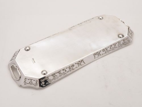 Victorian Oblong Drinks/Sandwiches Tray Circa 1890