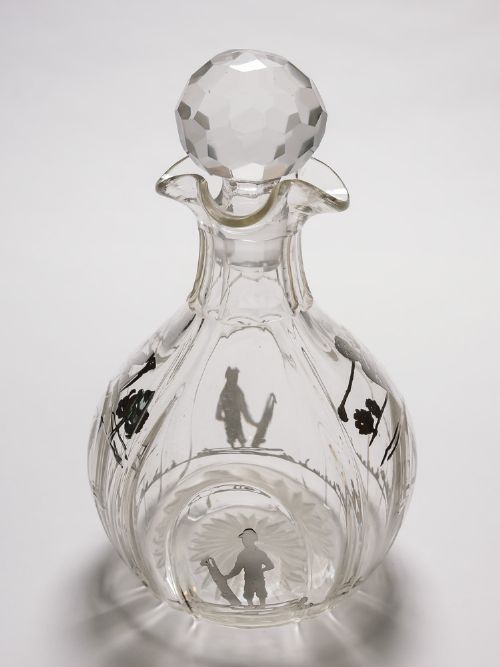 Silver Overlay Golfing Decanter Circa 1910