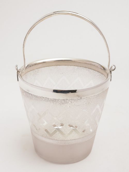 Art Deco Glass Ice Bucket Circa 1925