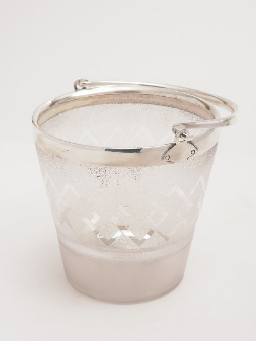 Art Deco Glass Ice Bucket Circa 1925