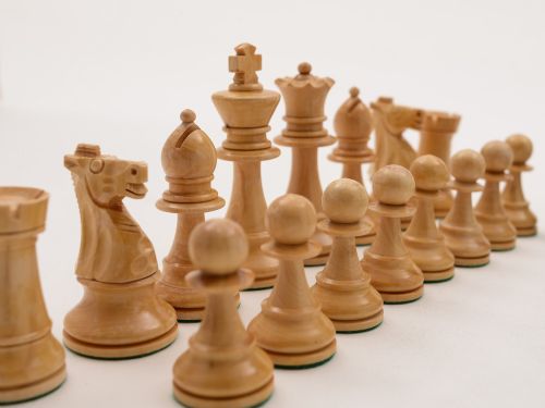 Cased Boxwood Chess Set Circa 1920